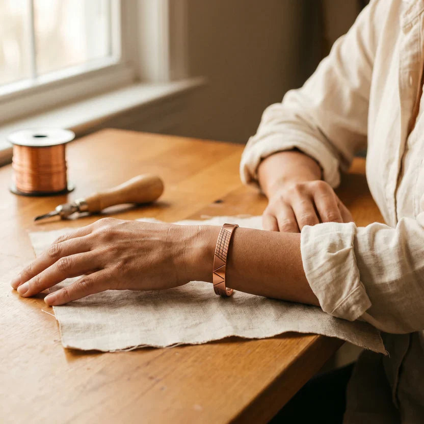 Crest Radiance Copper Bracelet