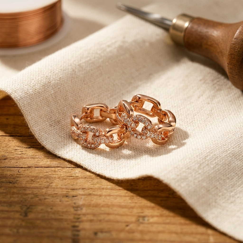 Statement Tor Copper Earrings