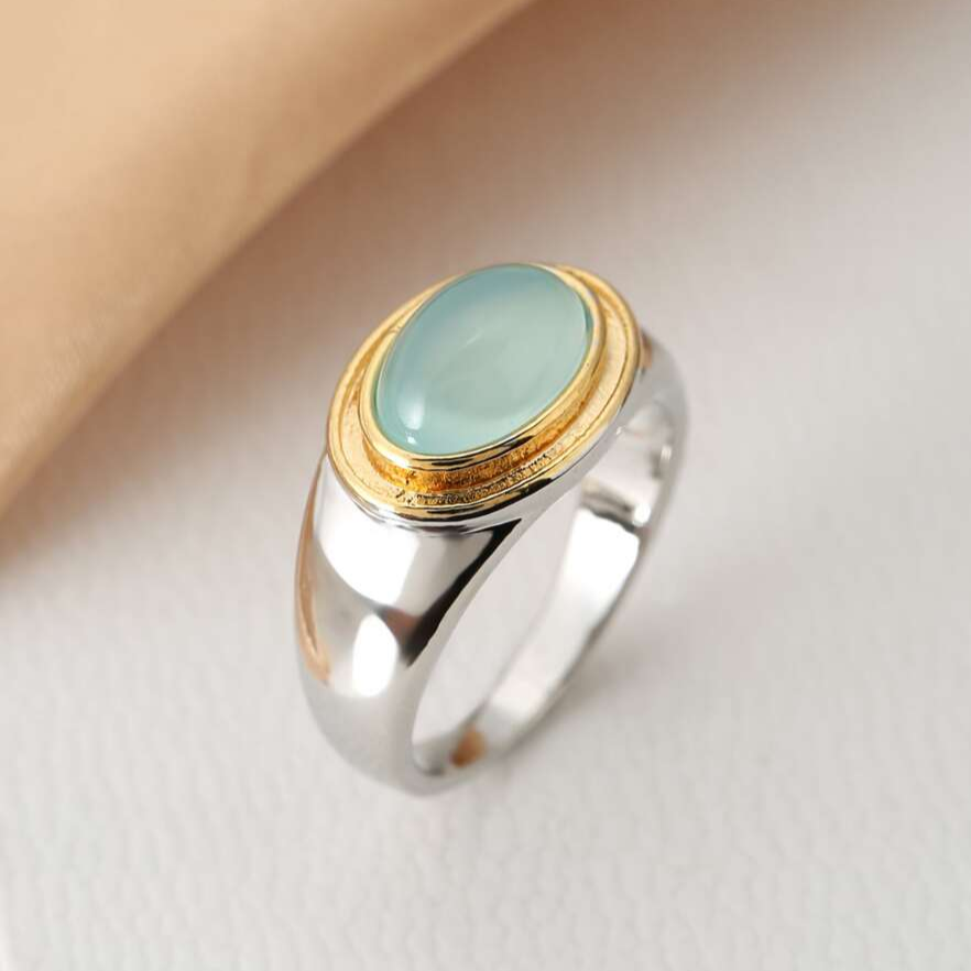 Modern Two Tone Green Ring