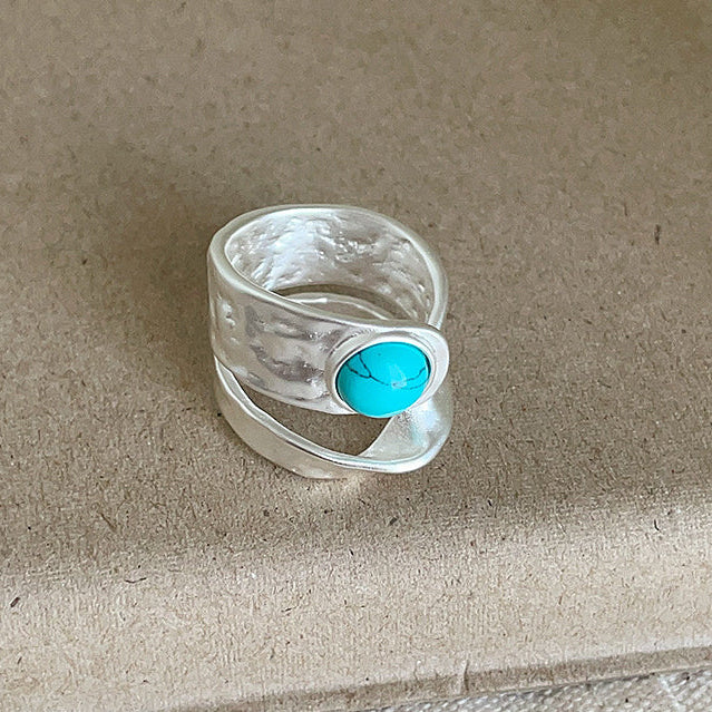 Silver Vintage Turquoise Stone Ring