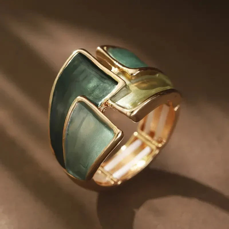 Golden Leaf Infinity Ring