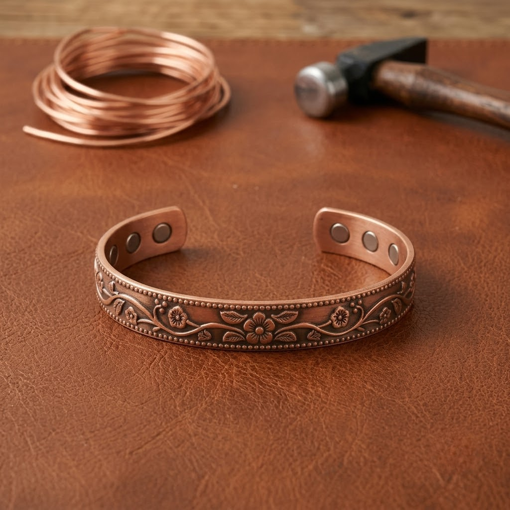 Rosewood Knell Copper Bracelet