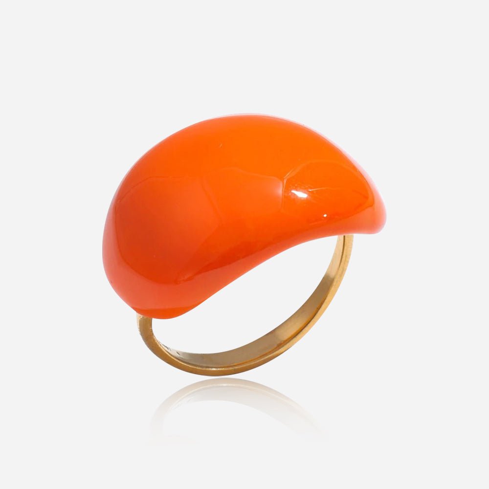 Lava Drop SS Enamel Ring