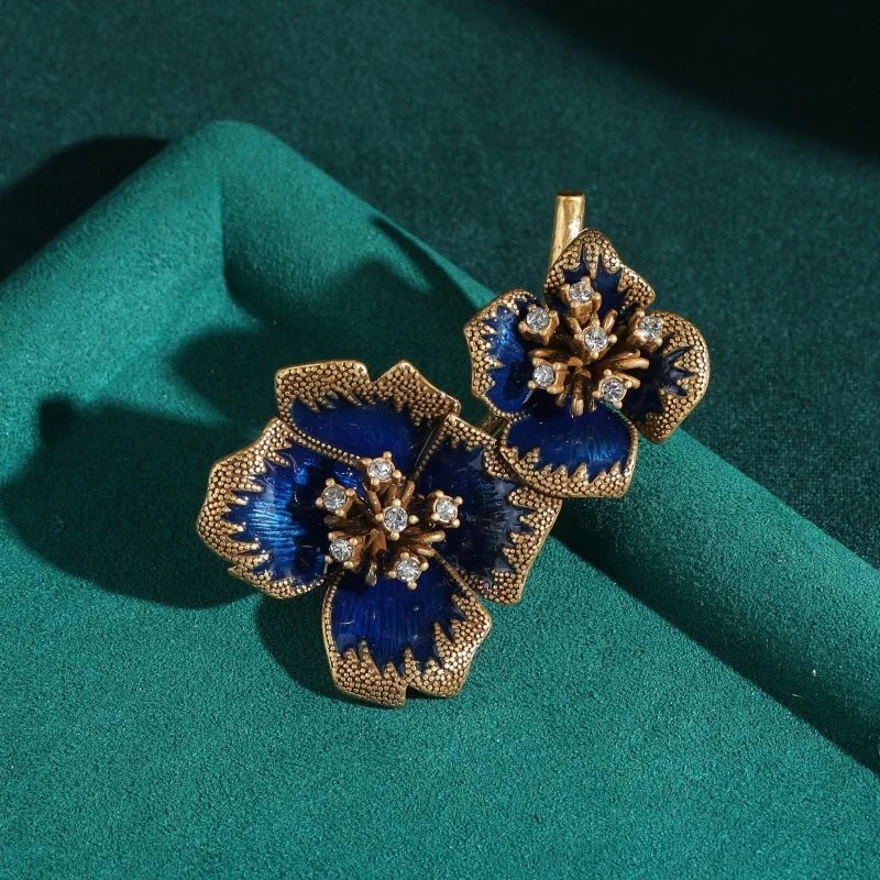 Midnight Sapphire Bloom Brooch