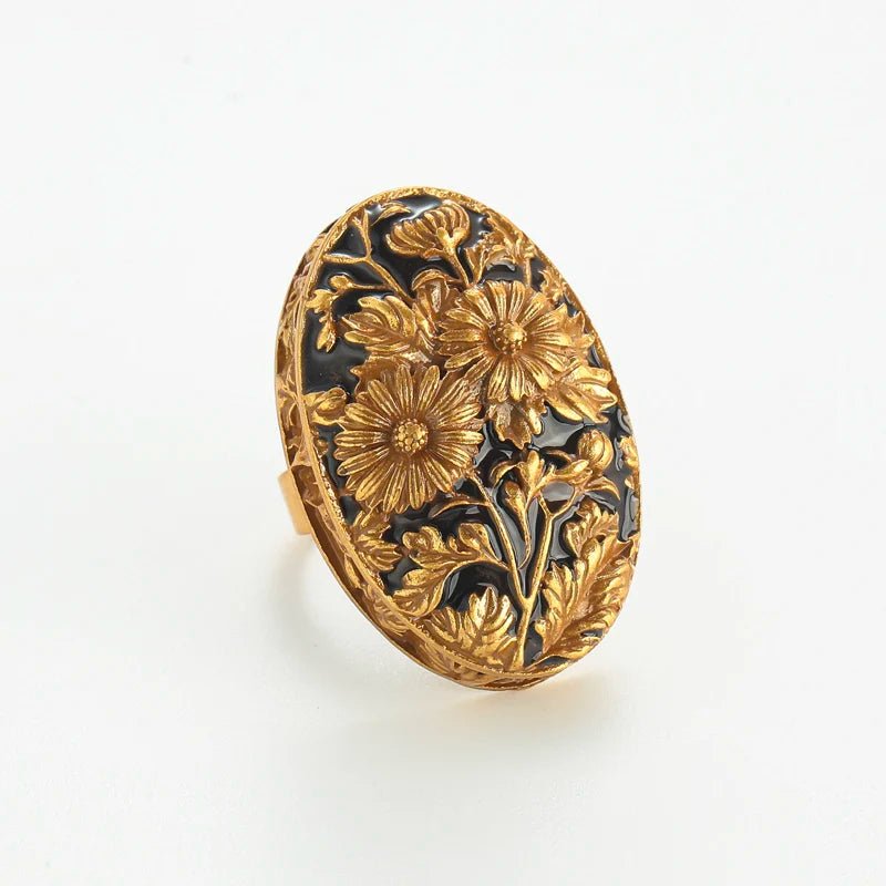 MidnightBloom Vintage Ring