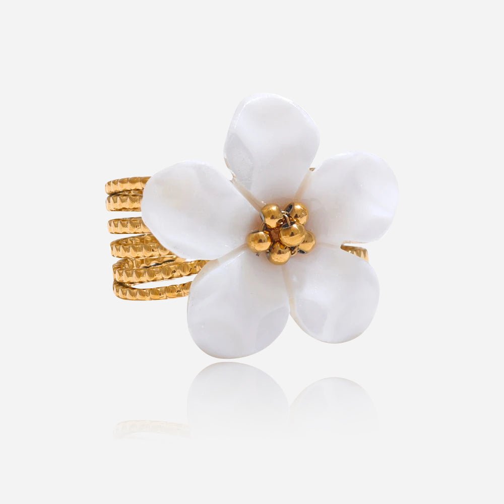 Moonflower Shell Ring