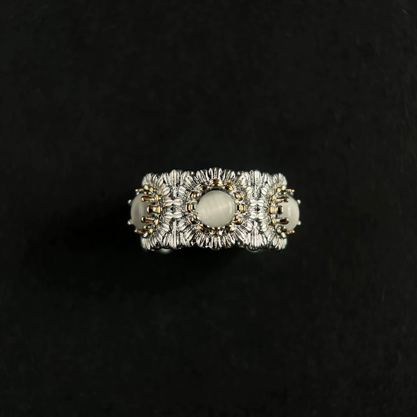 Mosaic Bloom Open Ring