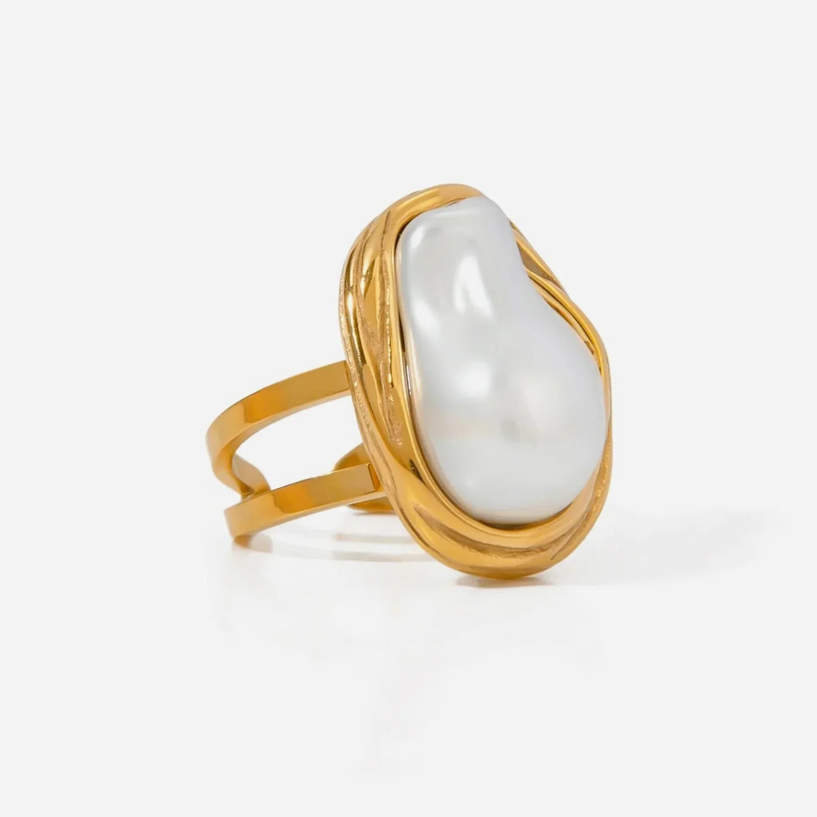 ModernMuse Pearl Adjustable Ring