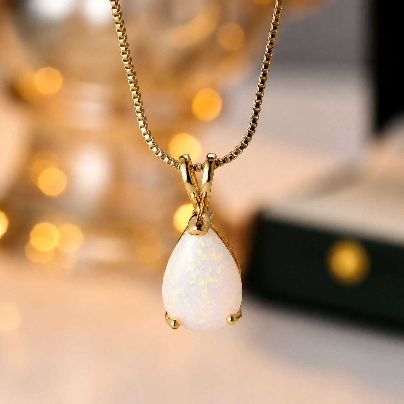 Radiant Opal Pendant Necklace