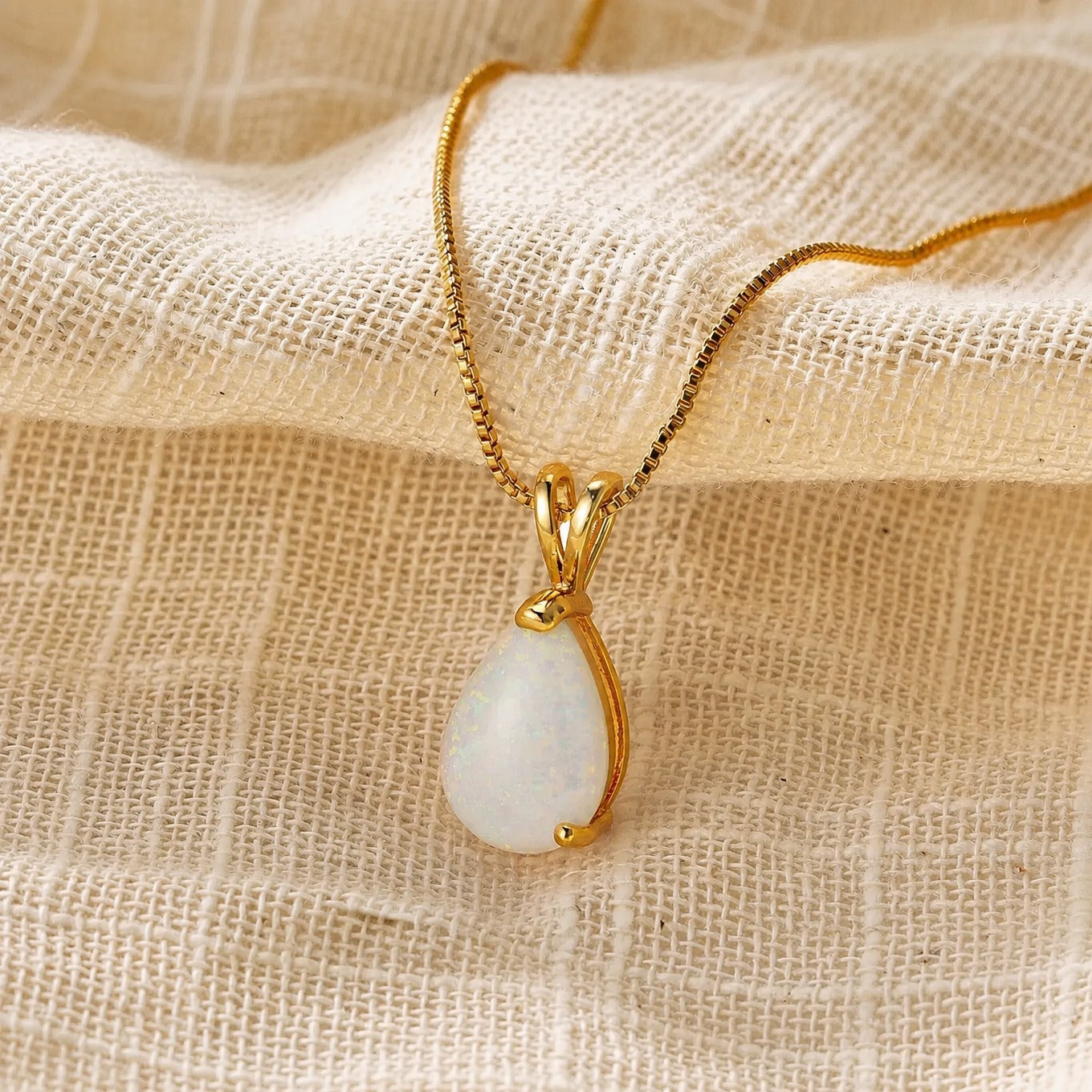 Radiant Opal Pendant Necklace
