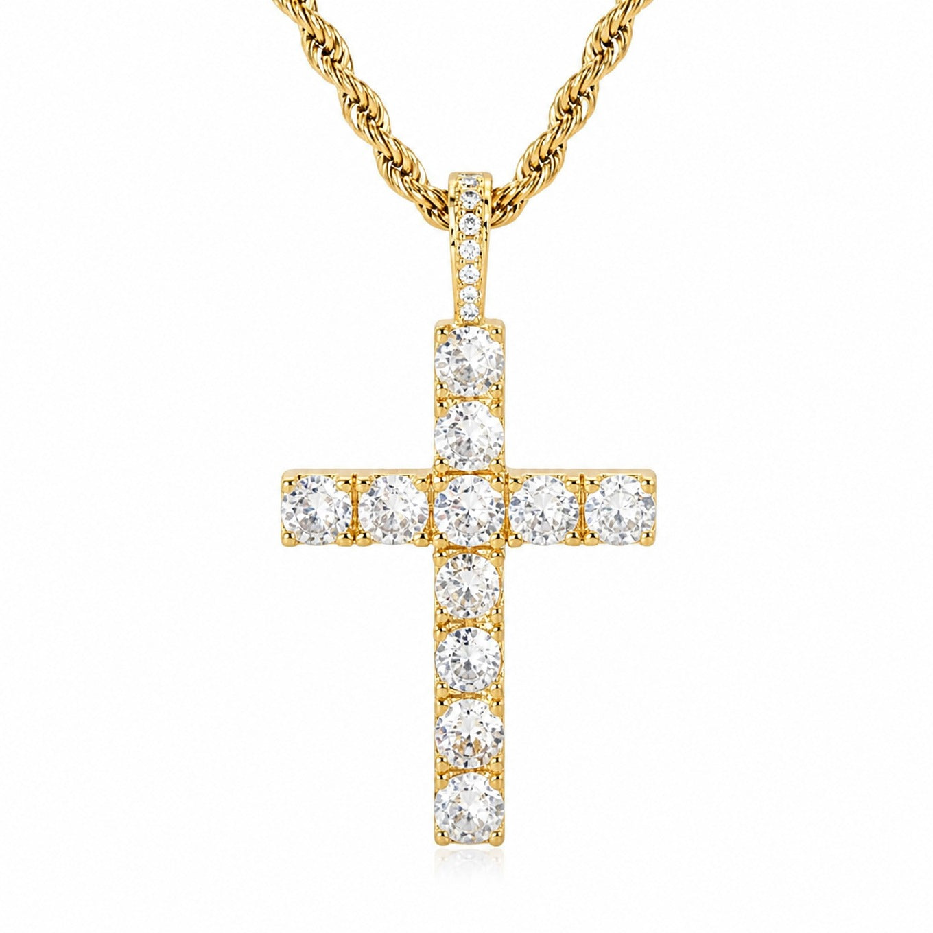 Classic Diamond Cross Necklace