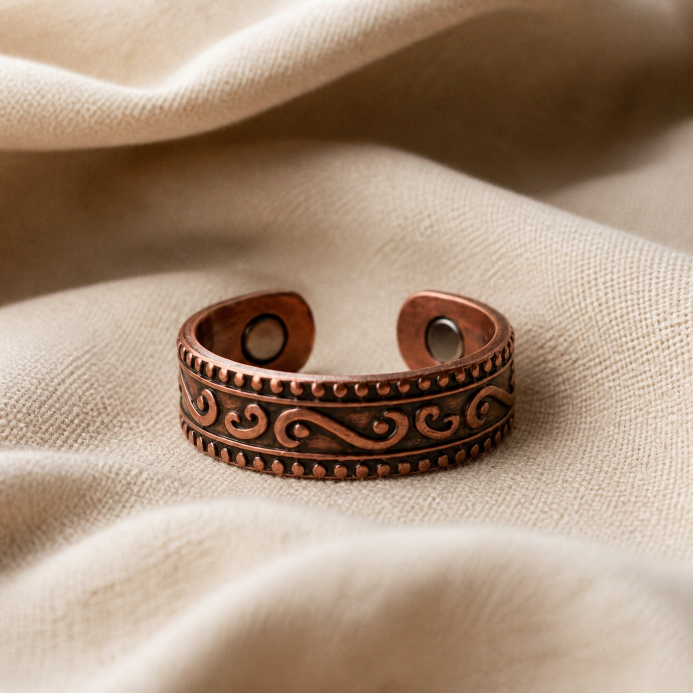Copper Botanical Fern Ring