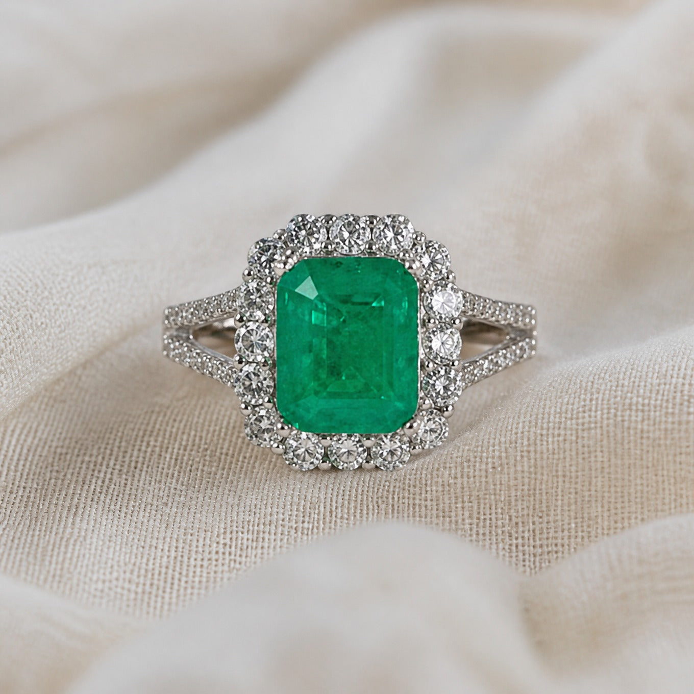 Emerald Regent Crown Ring