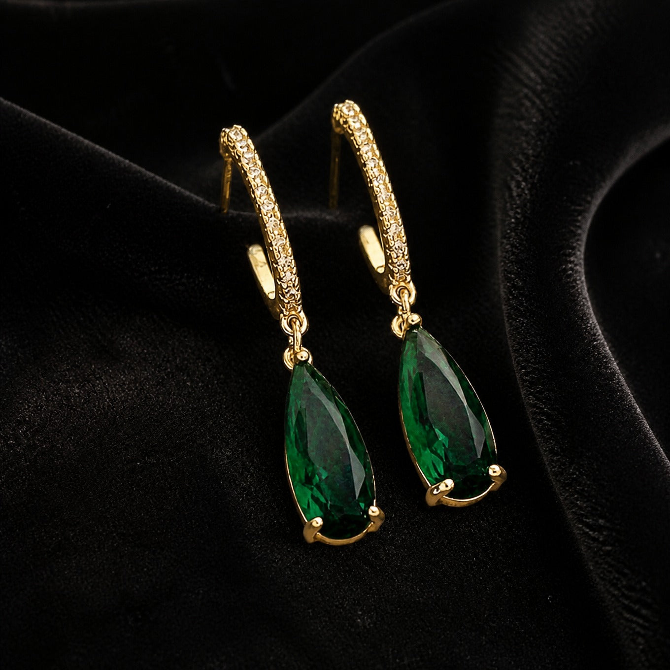 Emerald Opulence Stud Earrings