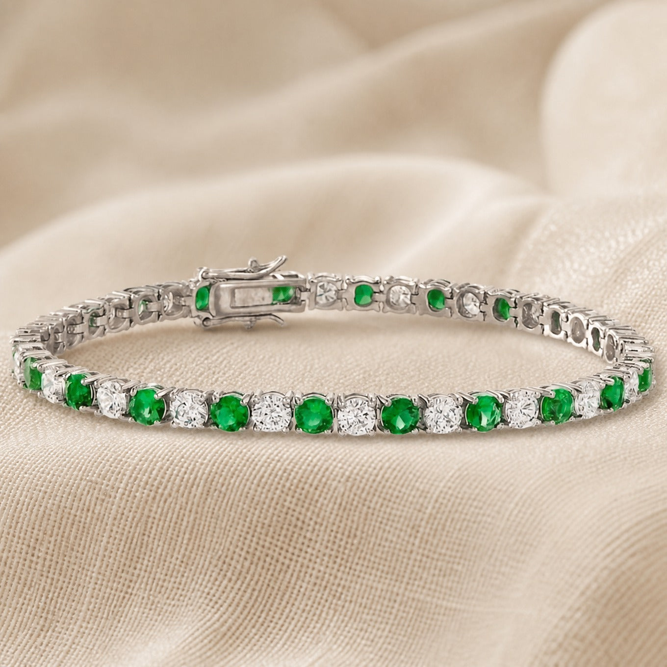 Emerald Sovereign Tennis Bracelet