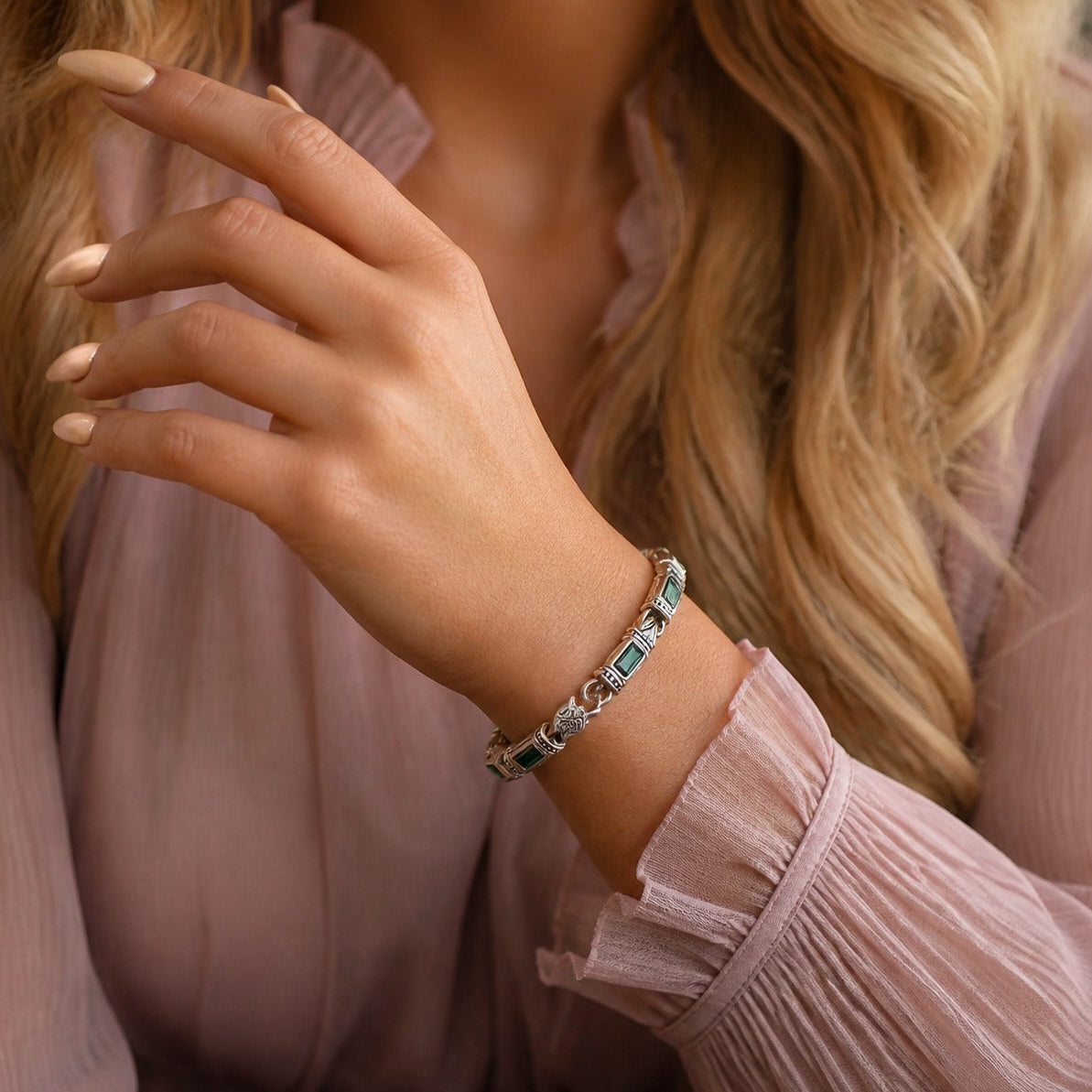 Emerald Serenade Tennis Bracelet