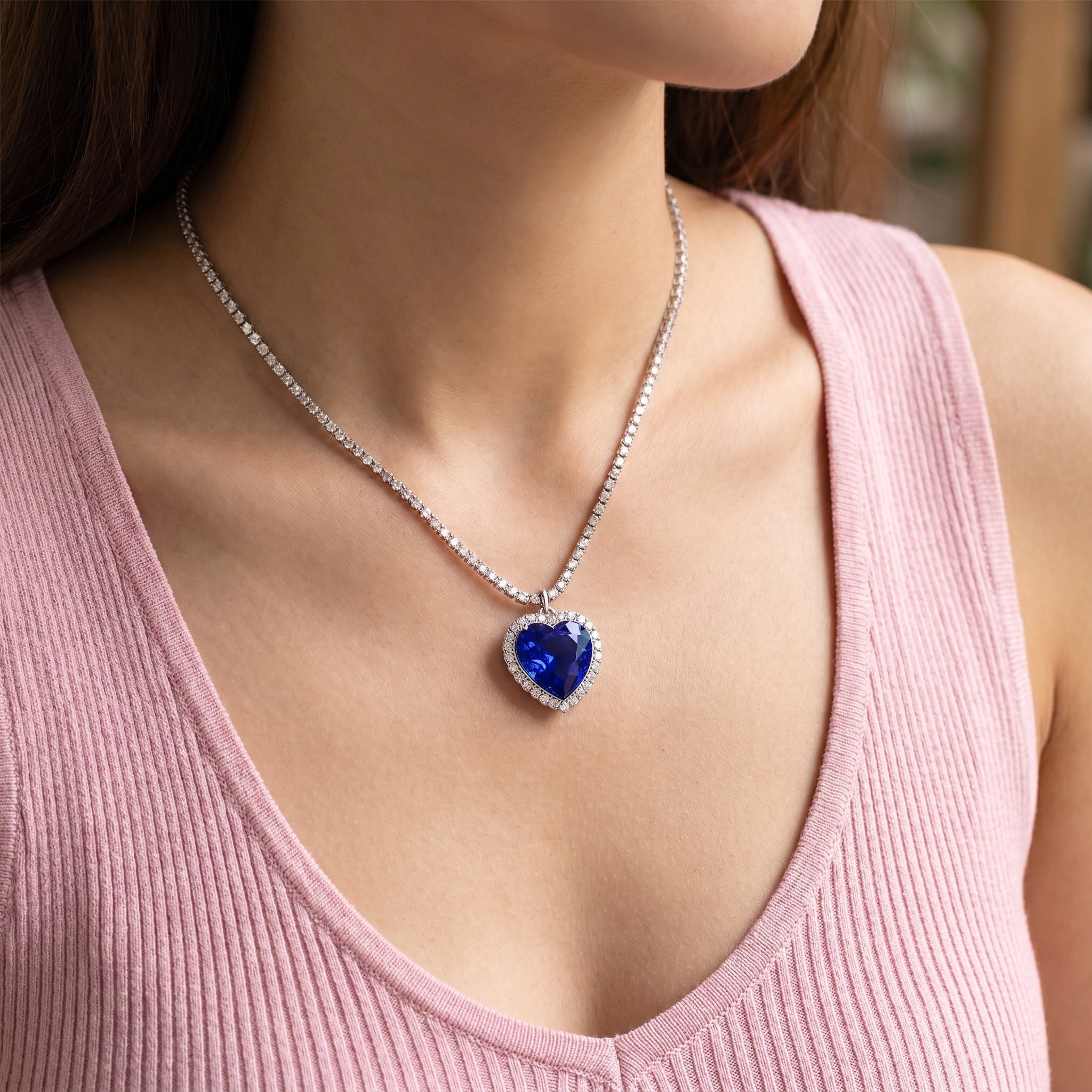 Majestic Heart Sapphire Necklace