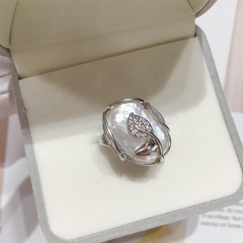 Pearl Luster Adjustable Ring