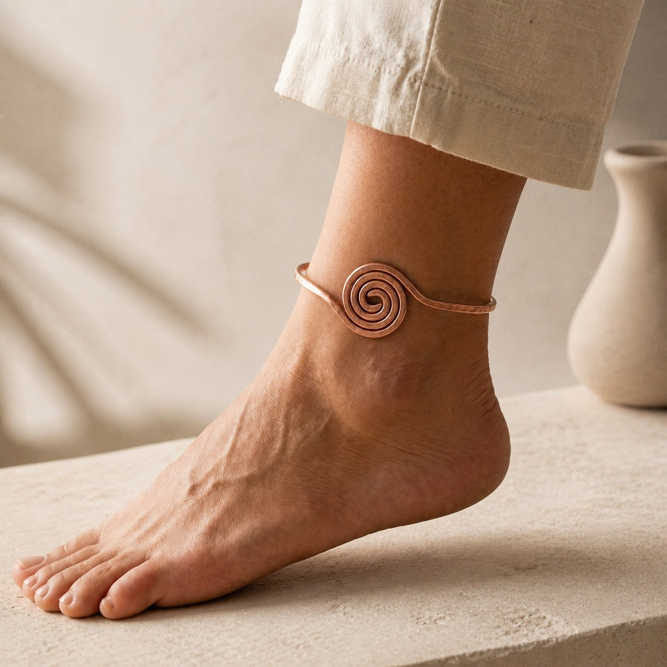 Coil Aura Copper Anklet
