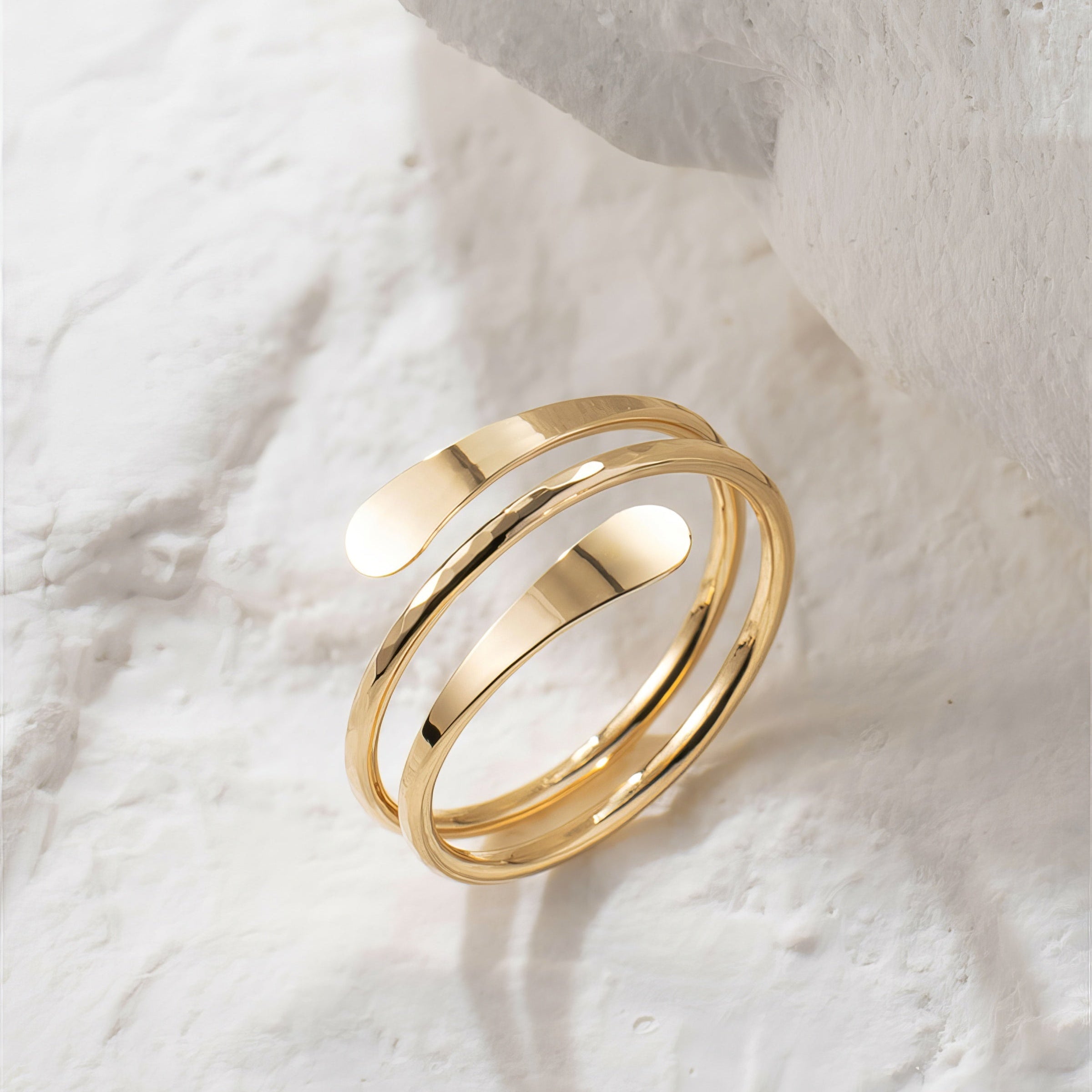 Trendy Solace Hammered Cuff Ring