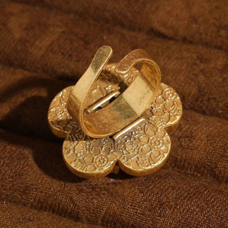 Rosy Halo Garden Ring