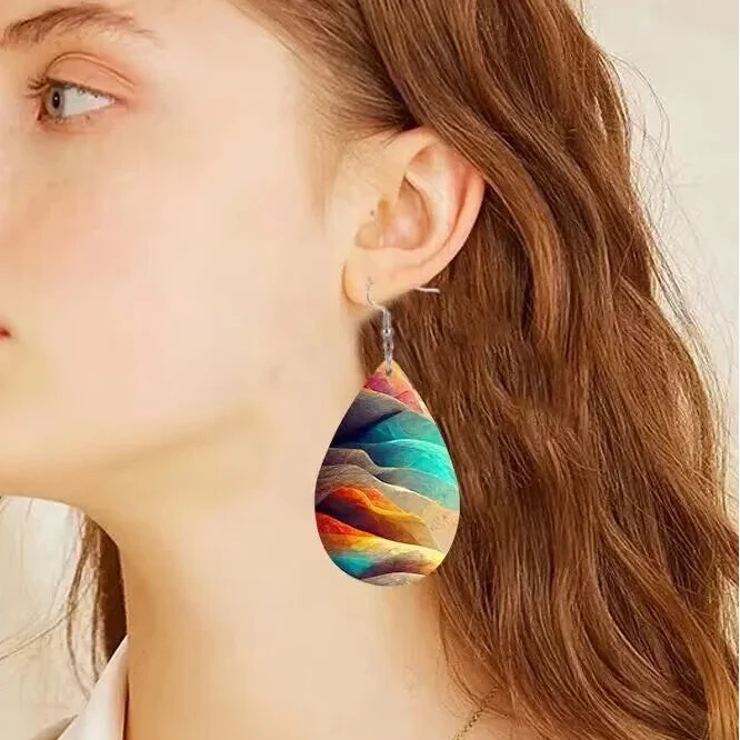 Vibrant Color Drop Earrings