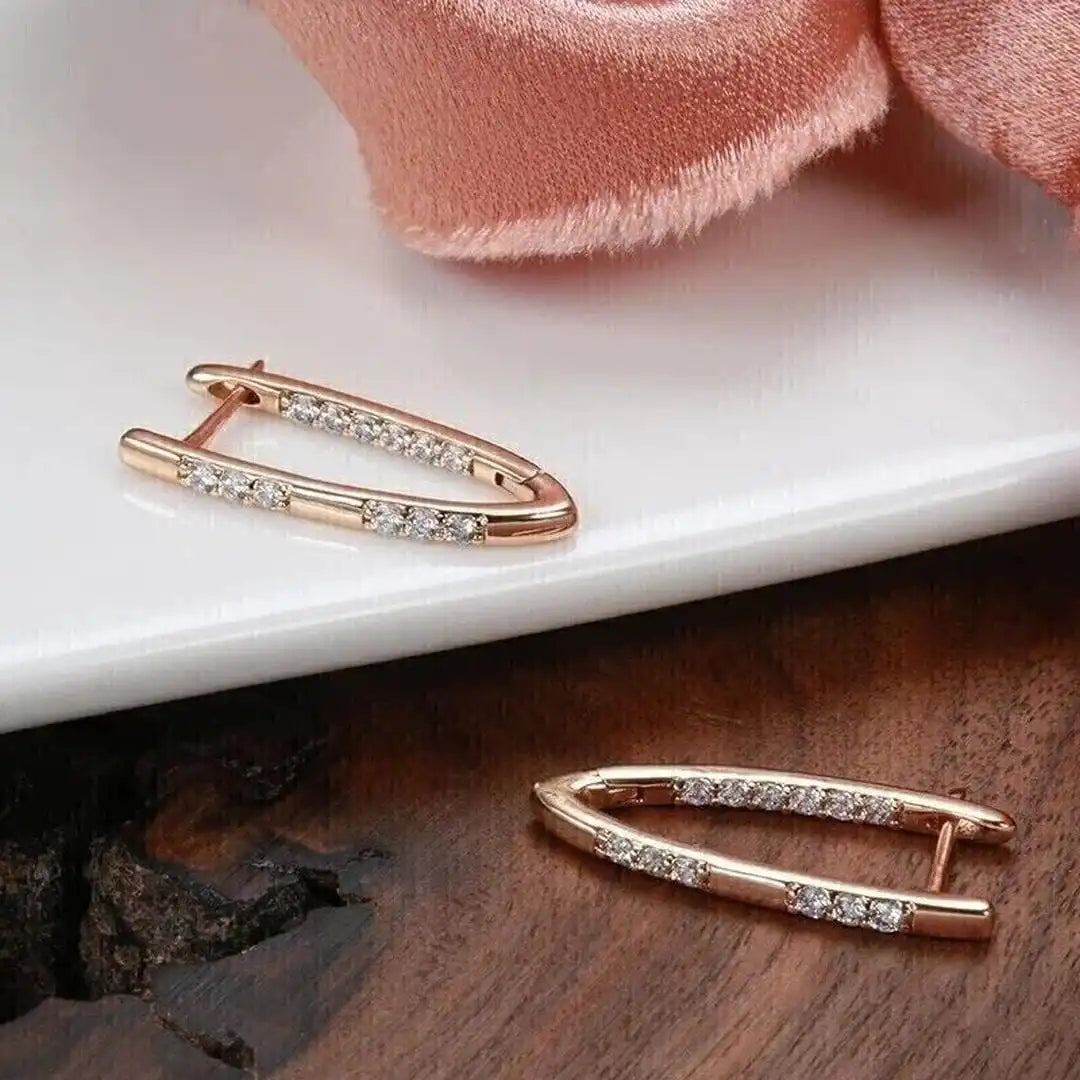 Sophisticated Earrings with Zirconia Stones
