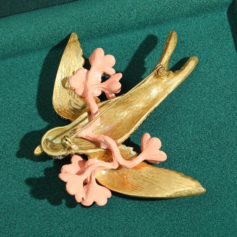 Shadow Rosebird Brooch