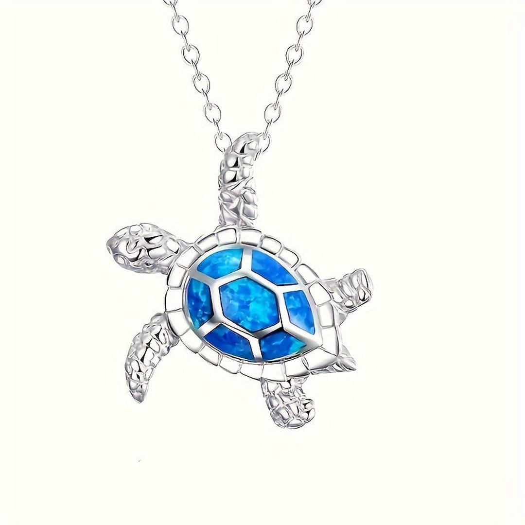 Shiny Turtle Pendant Necklace