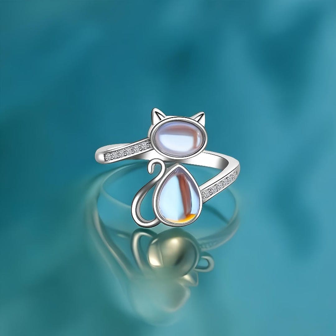 Opal Cat Wrap Ring