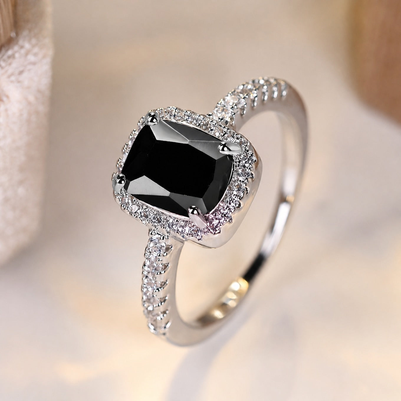 Midnight Glam Zirconia Ring