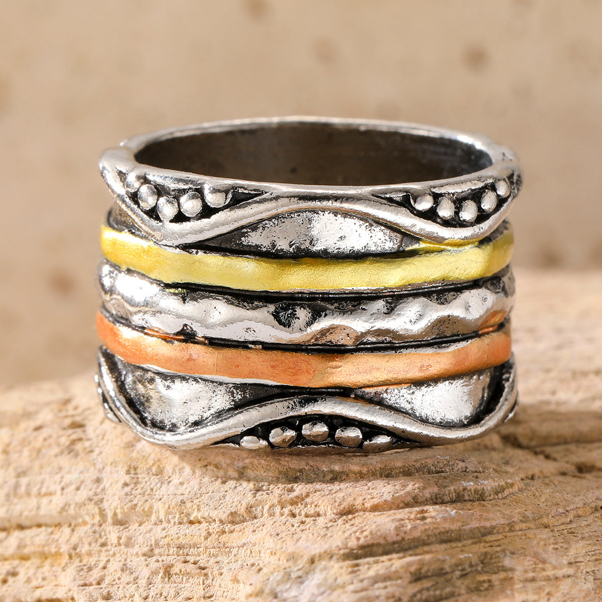 Bohemian Vintage Three Color Ring