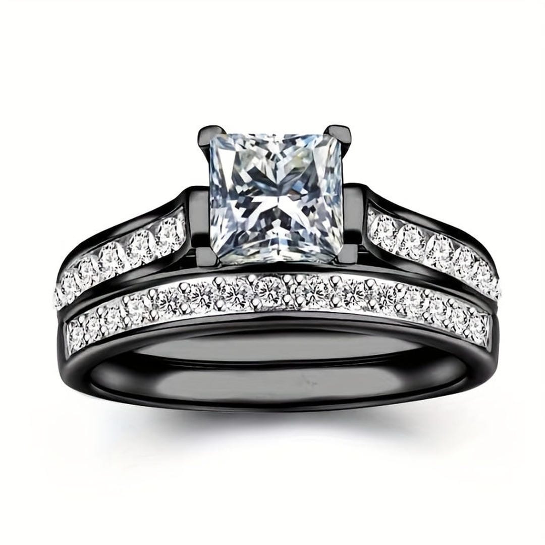 Pave Dark Promise Ring