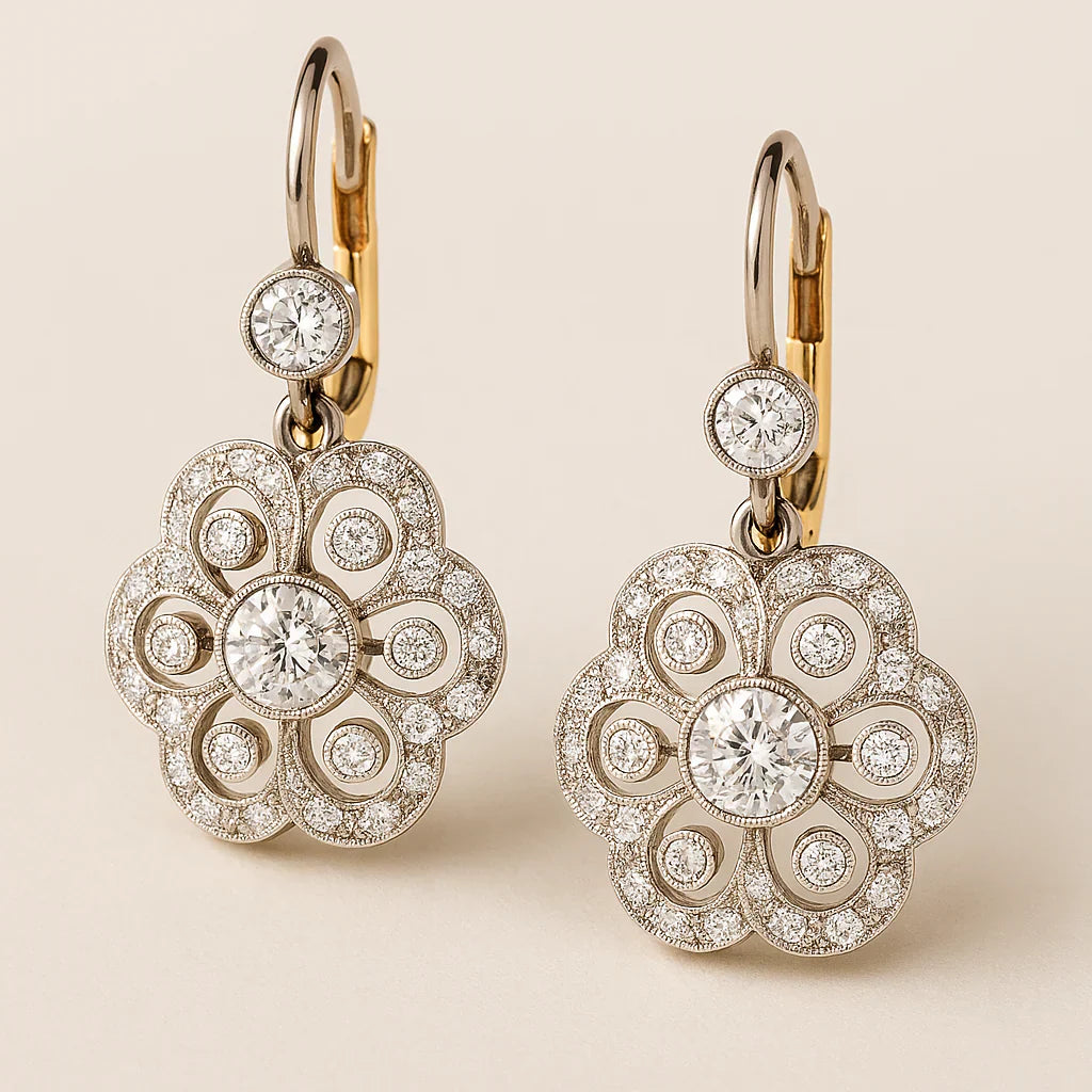 Crystal Mandala Retro Earrings