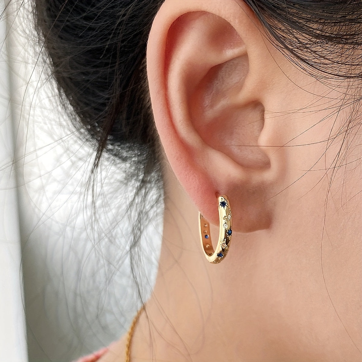Luxurious Inlaid Colorful Zirconia Earrings