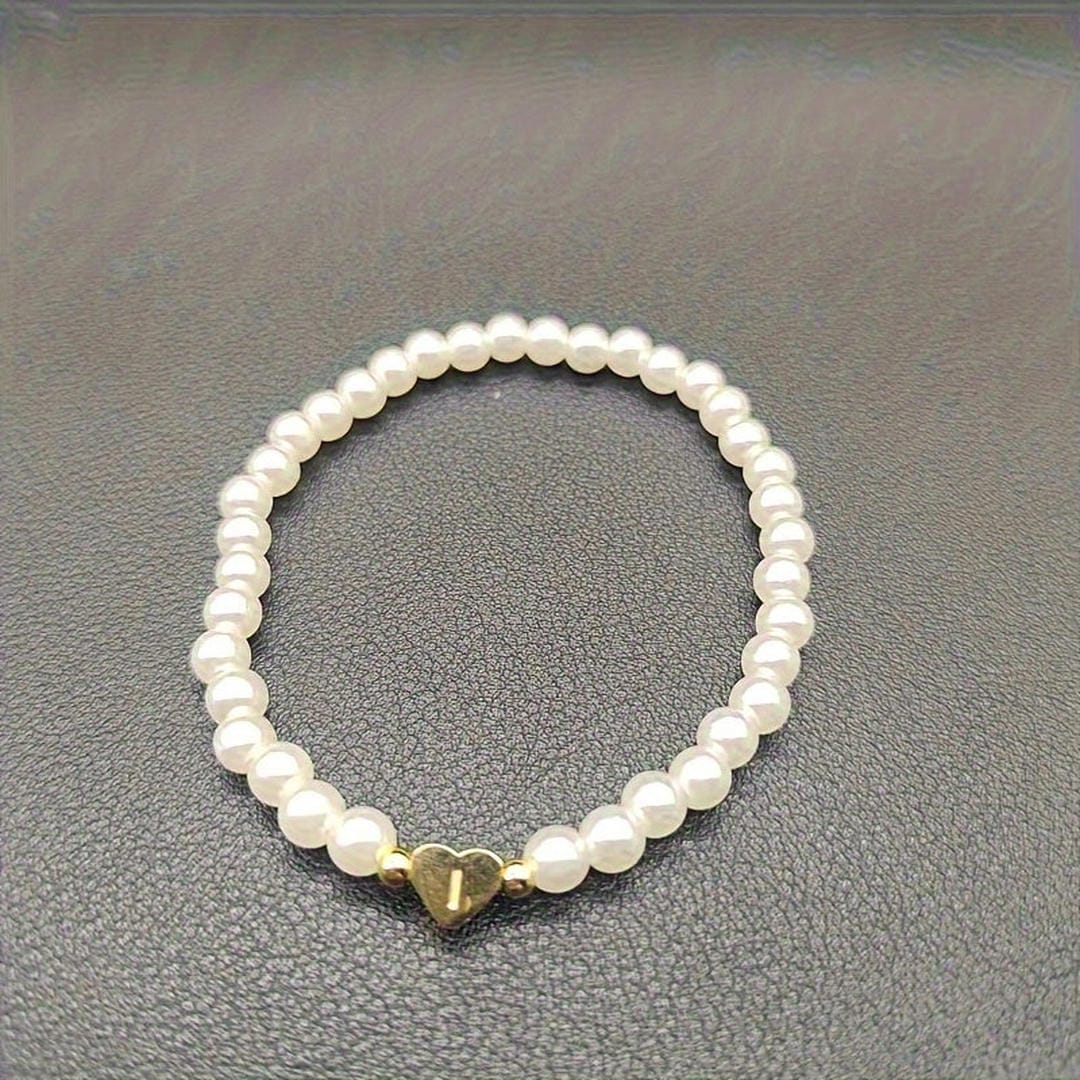 A-Z Pearl Beaded Bracelet