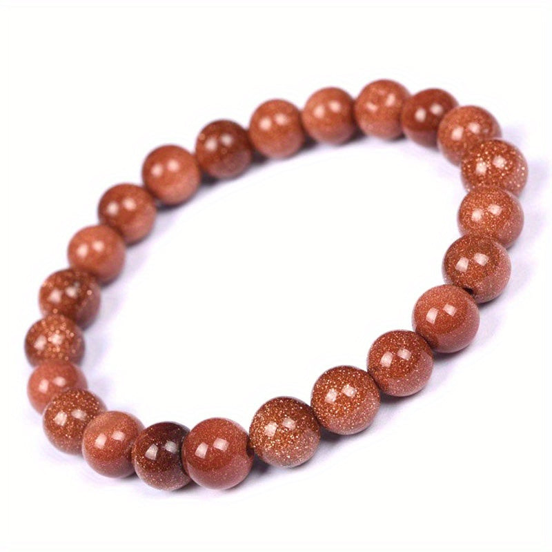 Minimalist Glowing Moonstone Bead Bracelet