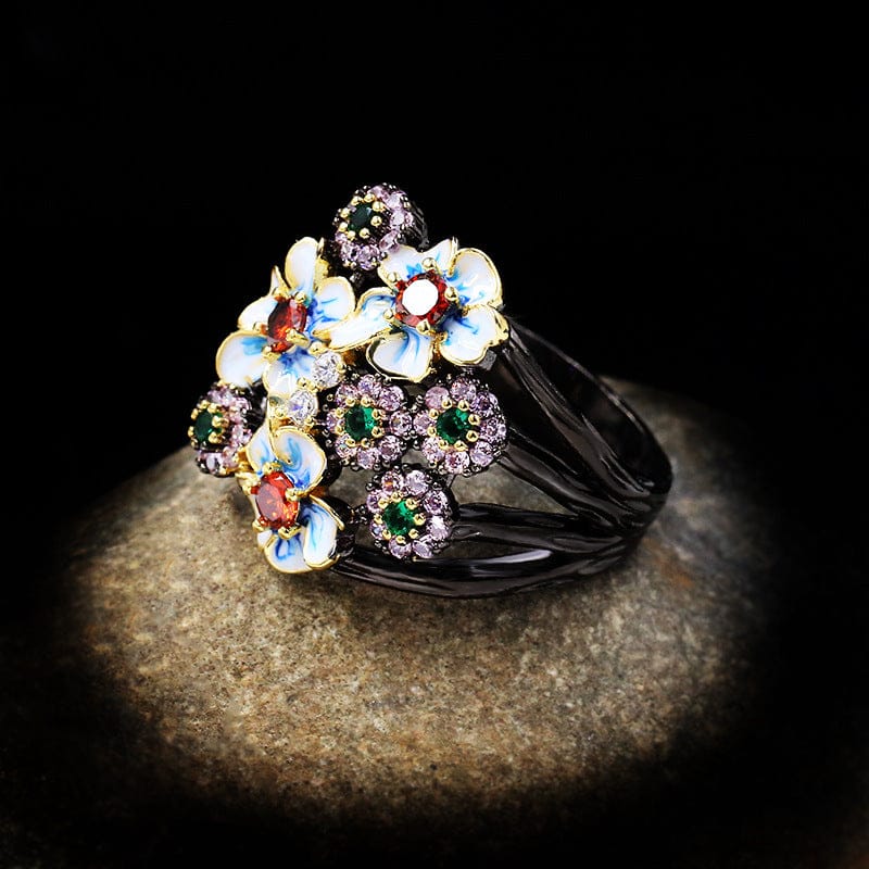 Garden Radiance Enamel Ring