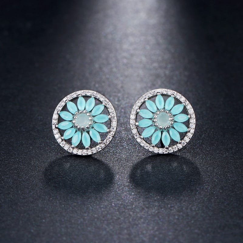Crystal Flower Luxe Earrings