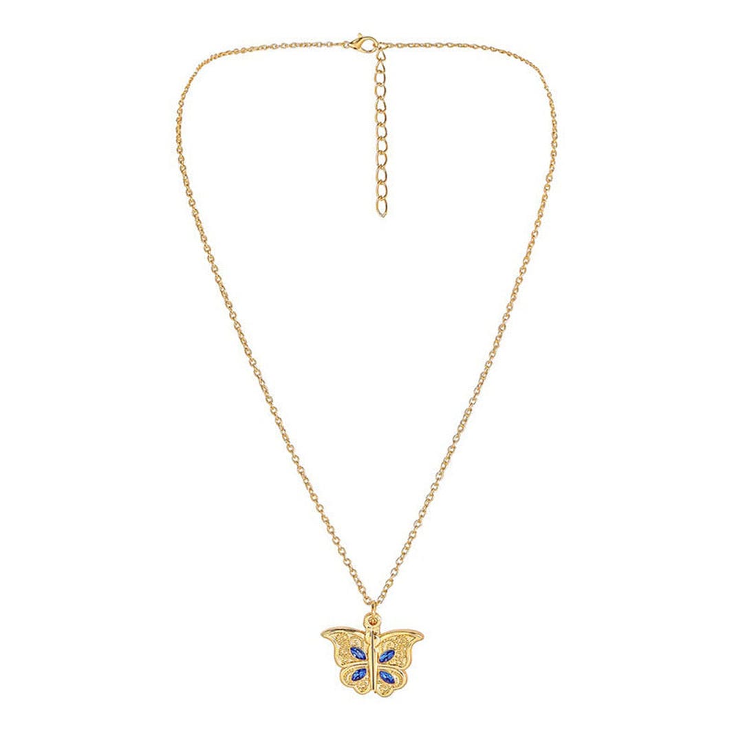 Butterfly Secret Message Pendant Necklace