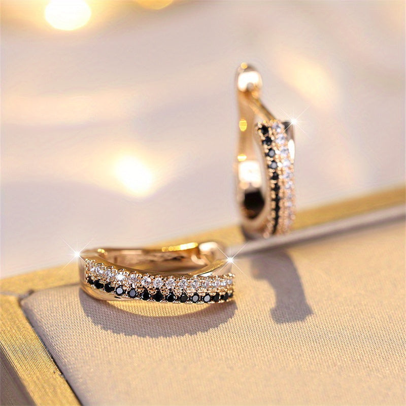Classic Zirconia Dangle Earrings