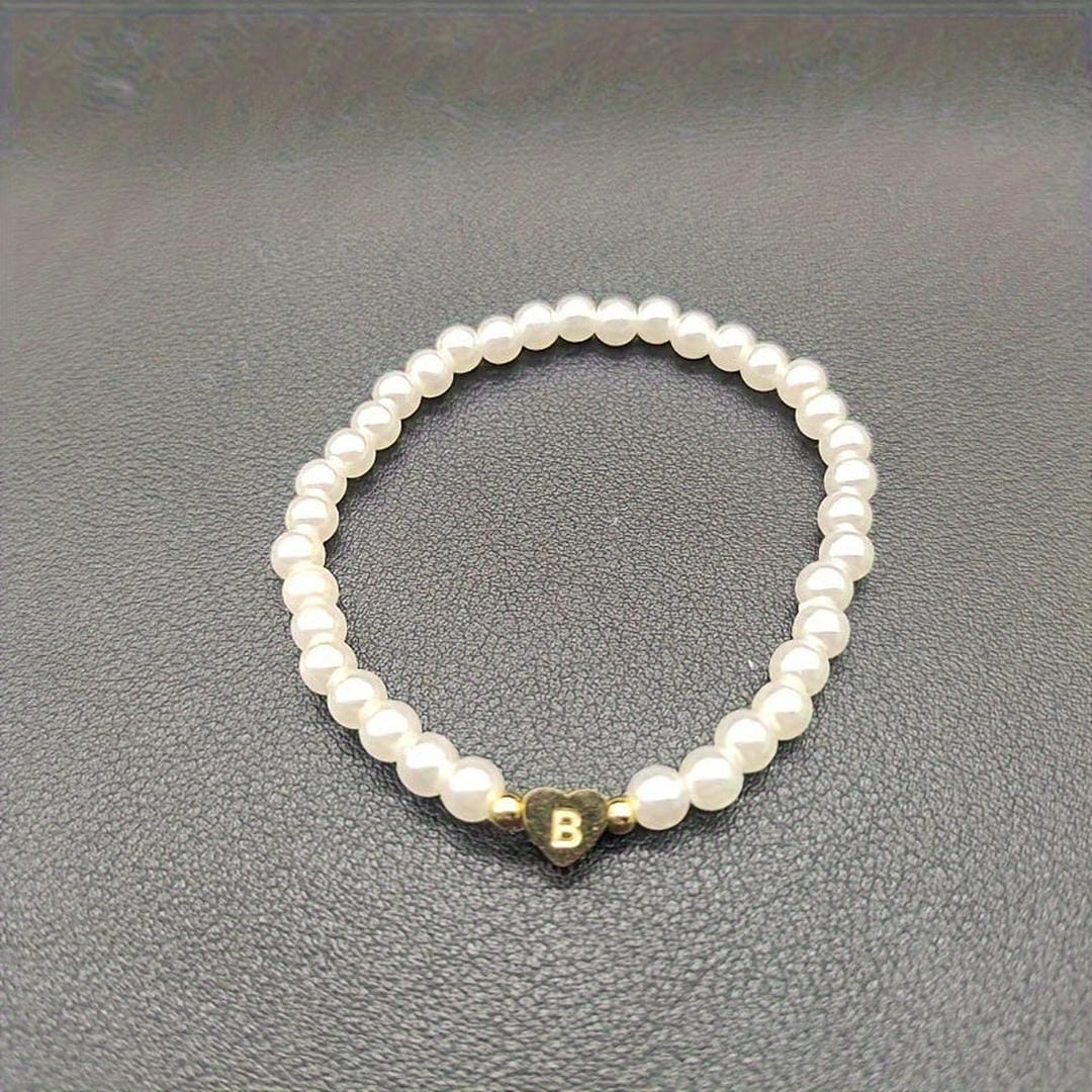 A-Z Pearl Beaded Bracelet