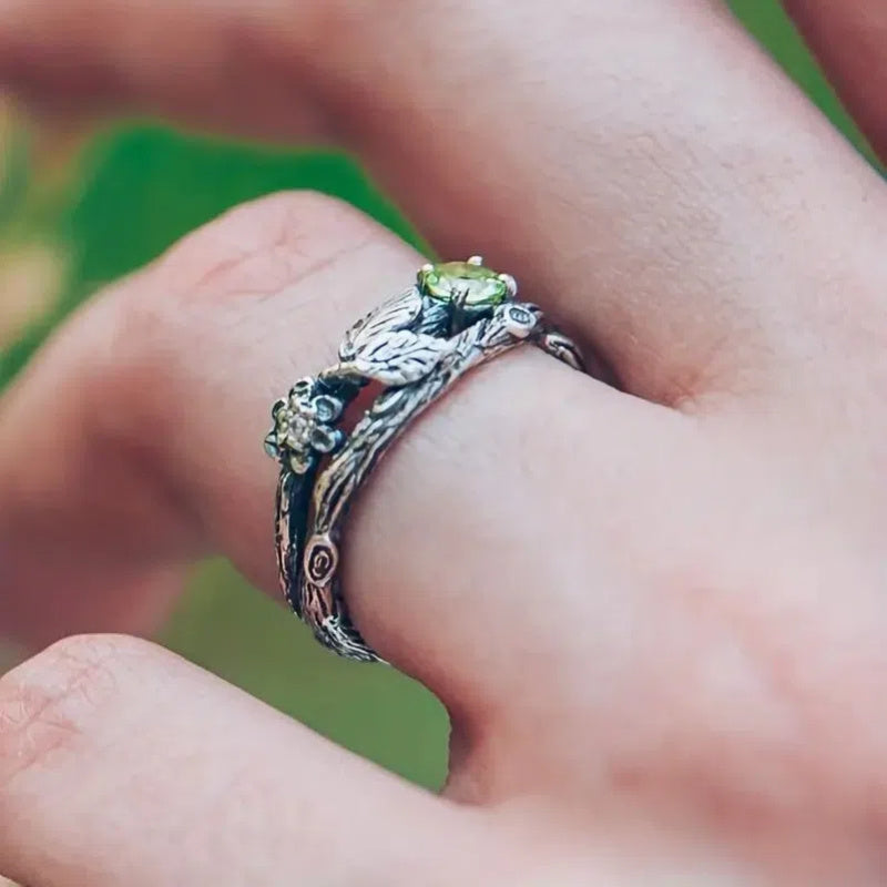 Green Zirconia Branch Ring