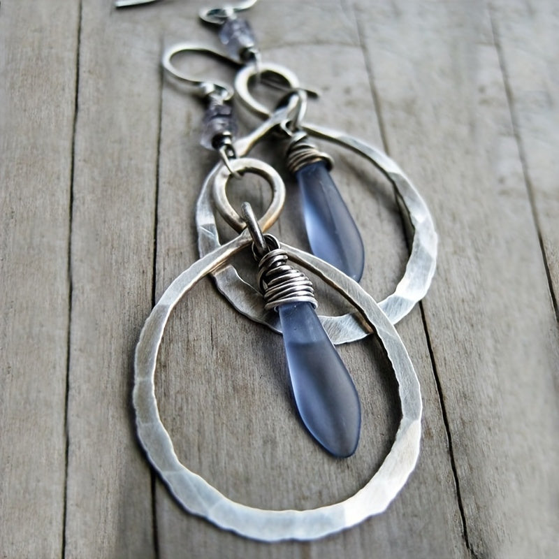 Bohemian Moonstone Silver Earrings