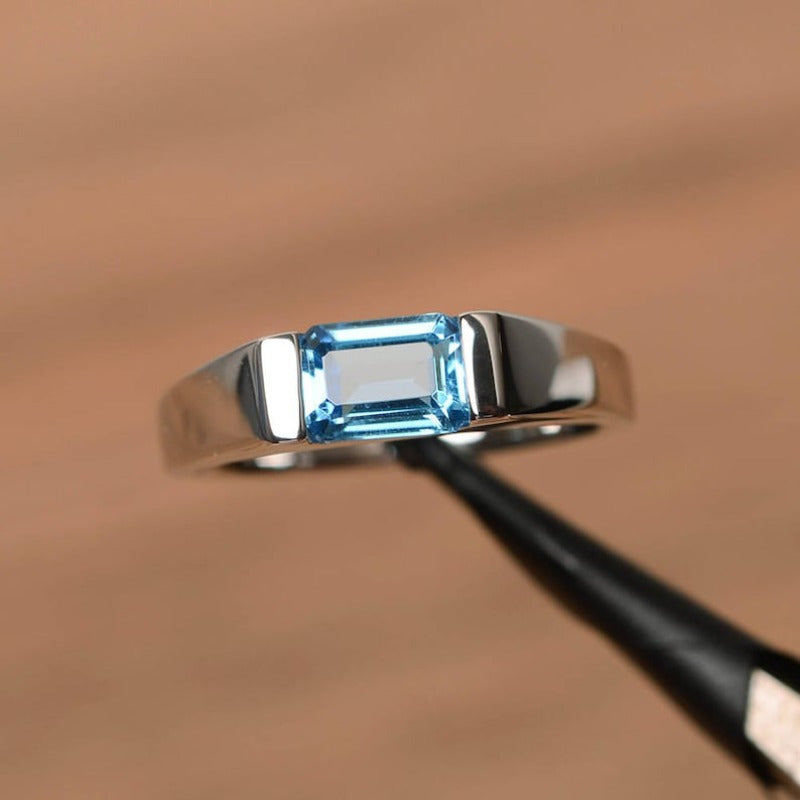 Blue Jewel Statement Ring