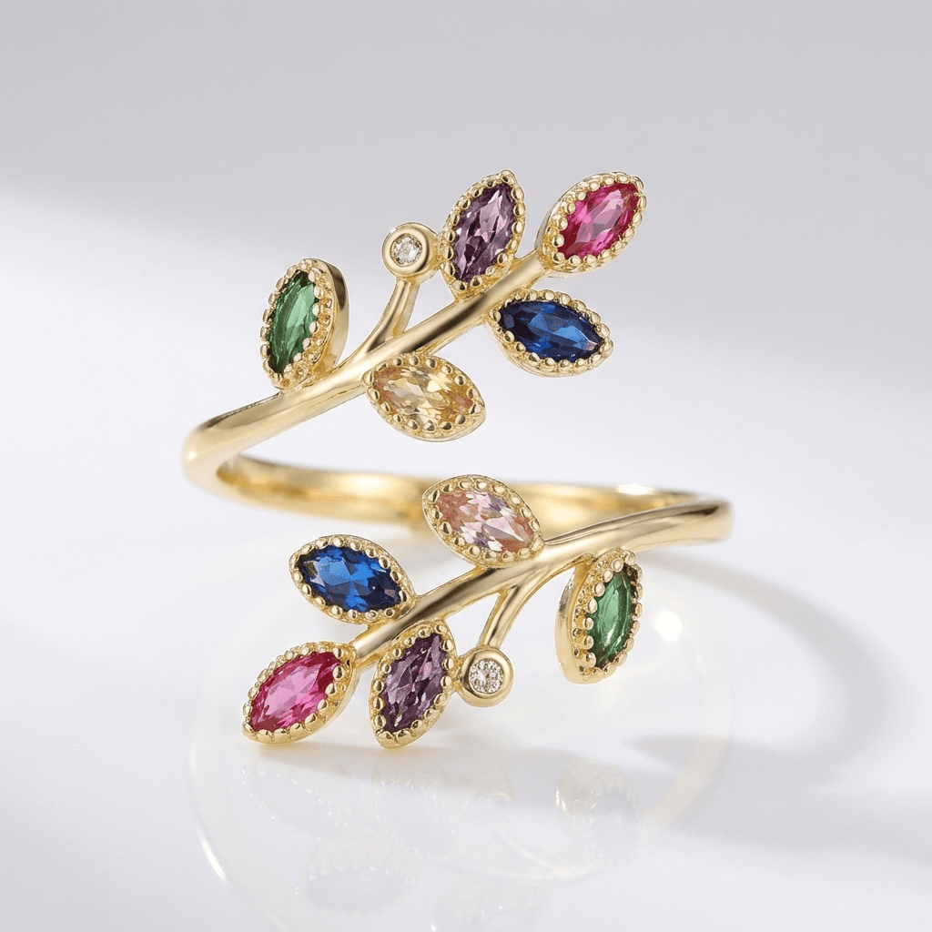 Luxury Leaf Wrap Ring