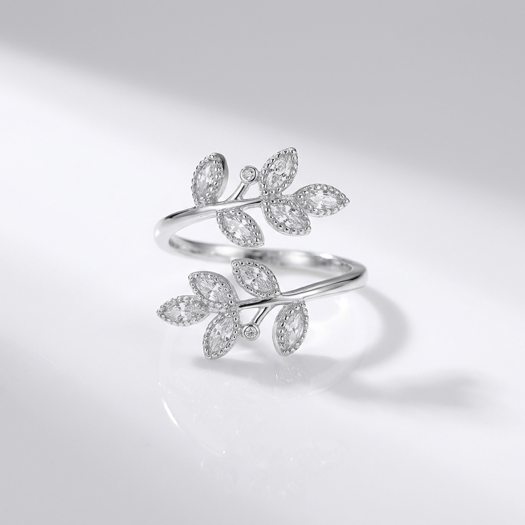 Luxury Leaf Wrap Ring