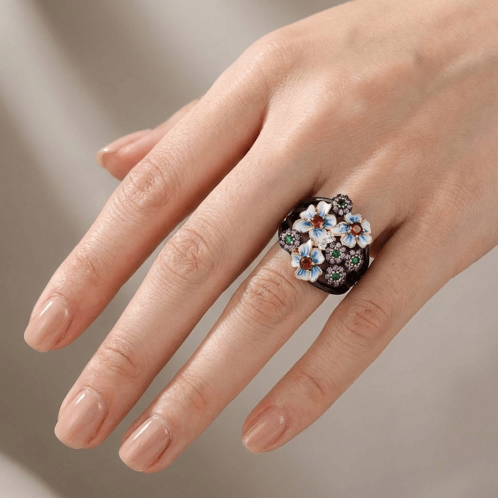 Garden Radiance Enamel Ring