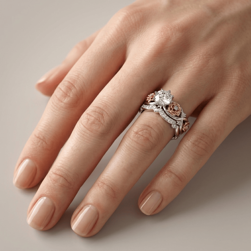 Diamond Floral Statement Ring