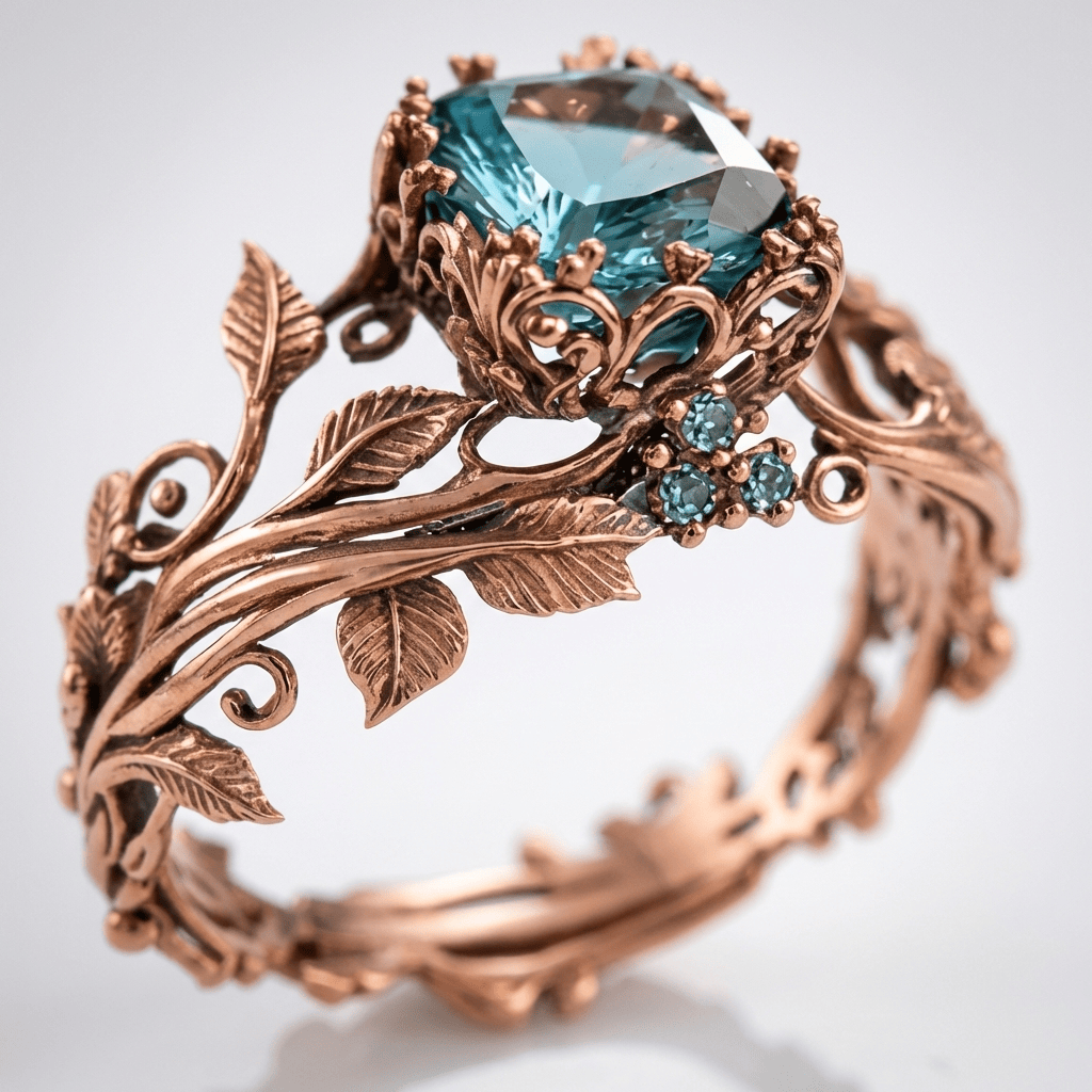 Rose Gold Forest Ring